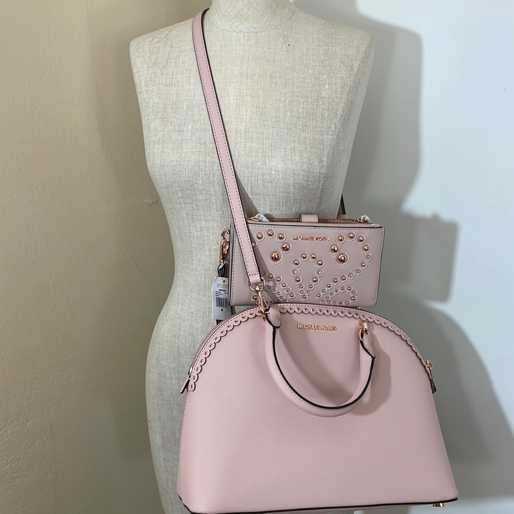 2pc ๐ Michael Kors Emmy satchel and wallet rose gold - Picture 13 of 15